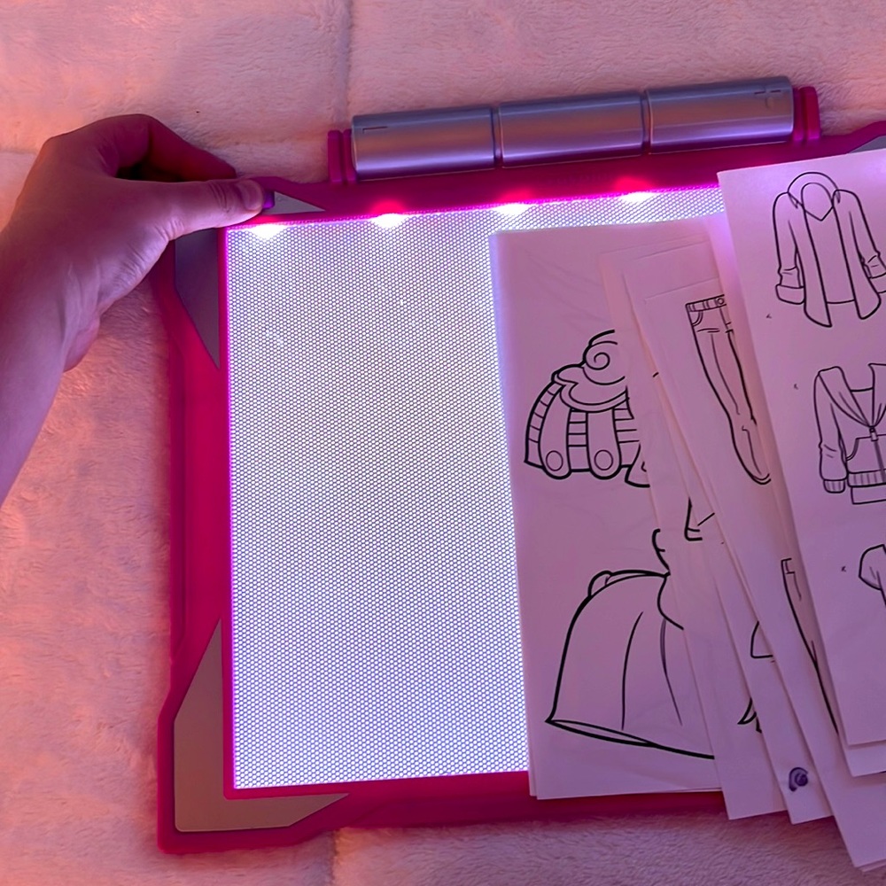 A light board with stencils included